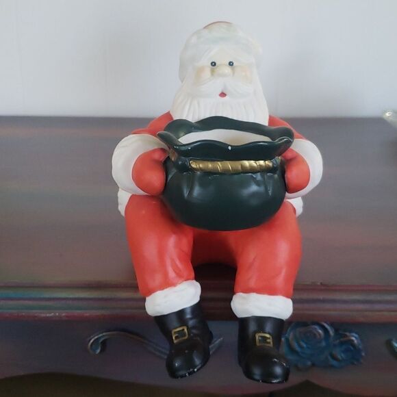 Vintage PartyLite Santa Claus Shelf Sitter Tealight Votive Candle Holder Retired - Picture 1 of 10